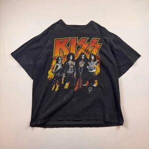 Vintage 1996 KISS Alive Worldwide Tour Band Black T-Shirt Size XL